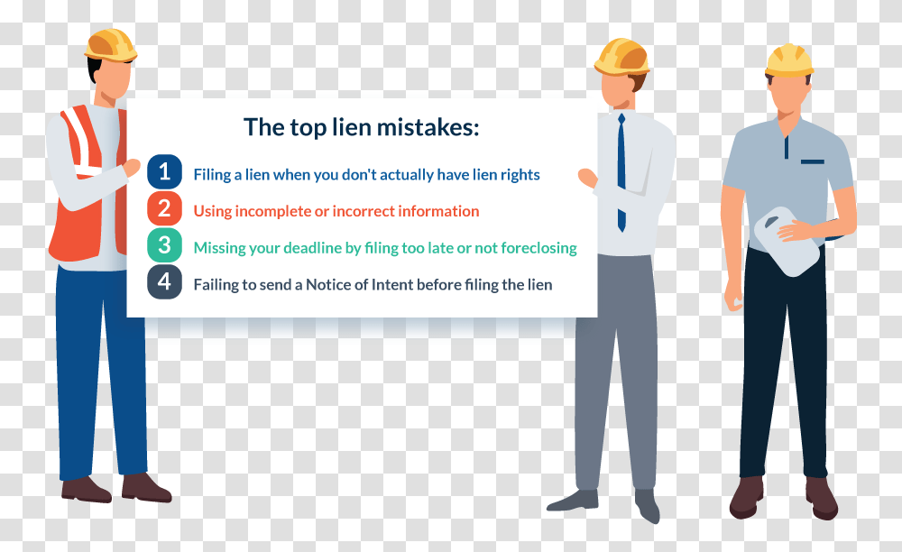 What Are The 4 Worst Mechanics Lien Mistakes That Contractors Standing, Person, Word Transparent Png
