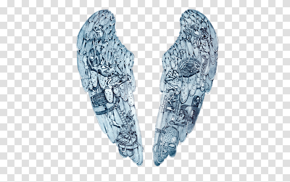 What Do The Images In The Angel Wings Signify Coldplay Ghost Stories Tattoo, Diamond, Gemstone, Jewelry Transparent Png