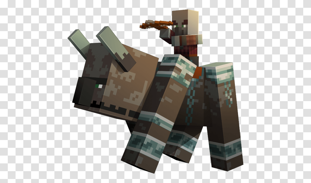 What Is The Most Difficult Mob In Minecraft Besides Minecraft Pillager Riding Ravager, Cardboard, Box, Carton, Toy Transparent Png