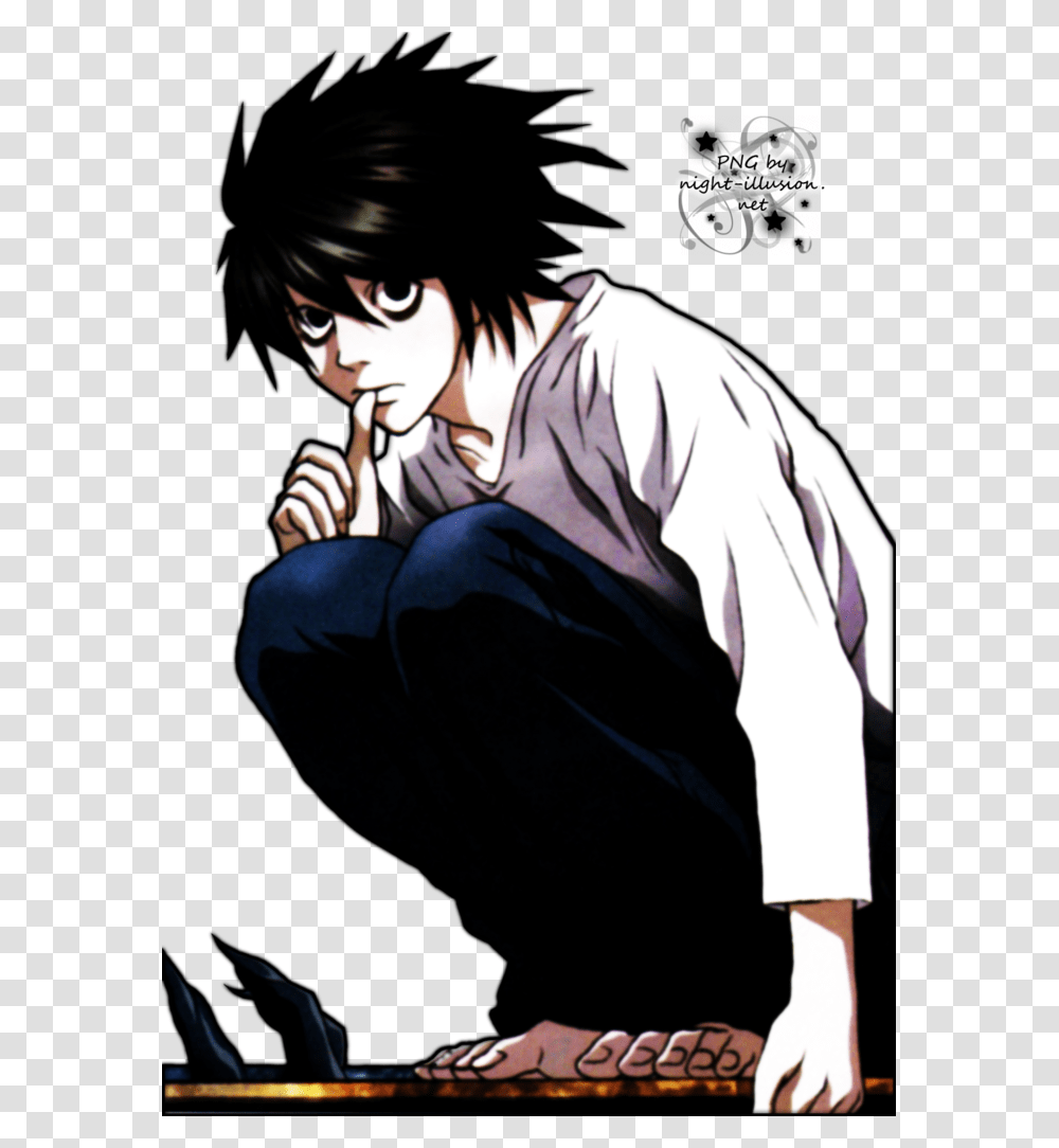 What Was So Interesting About A Character That Just L Death Note, Person, Human, Manga, Comics Transparent Png