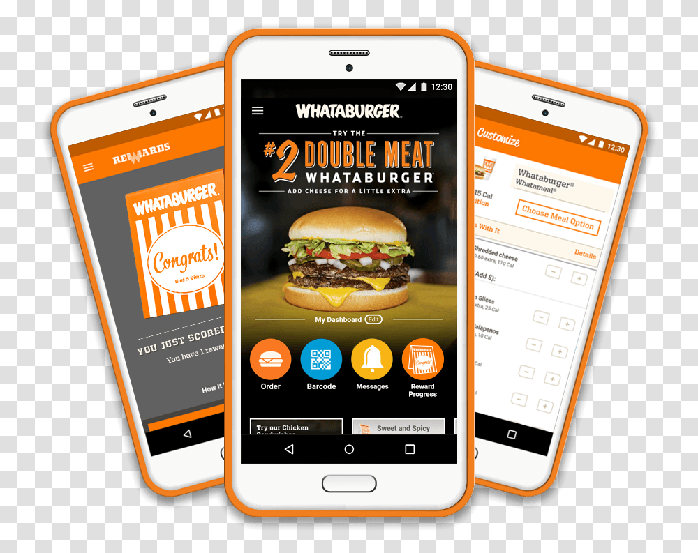 Whataburger Mobile App, Food, Mobile Phone, Electronics, Cell Phone Transparent Png