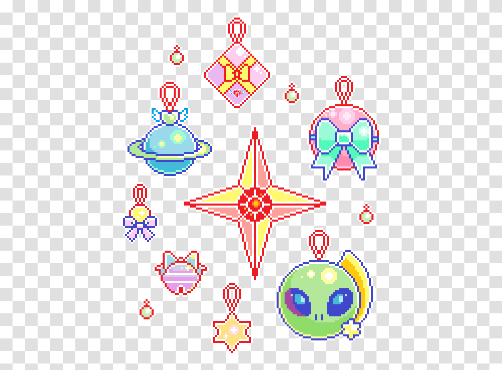 Whats Christmas Without Aliens Pixel Art Christmas, Symbol, Cross, Star Symbol, Logo Transparent Png