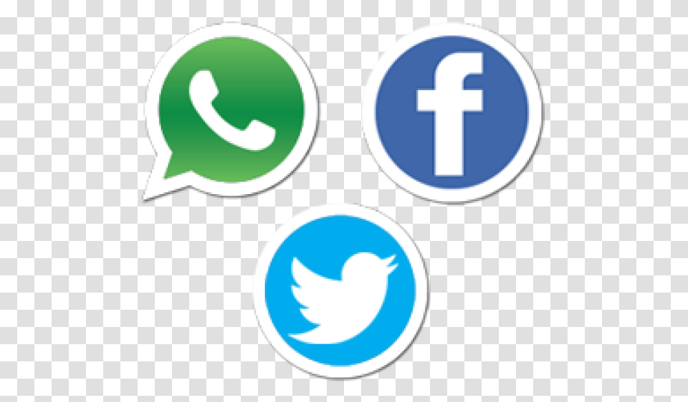 Whatsapp And Facebook Logo, Sign, Hand Transparent Png