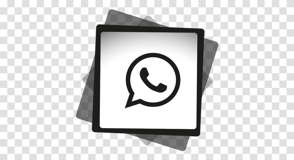 Whatsapp Blanco Y Negro Whatsapp, Symbol, Text, Sign, Hand Transparent Png