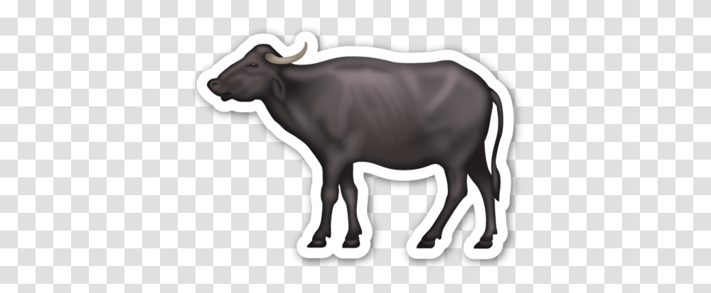 Whatsapp Emoji Buffalo Black Buffalo, Bull, Mammal, Animal, Cattle Transparent Png