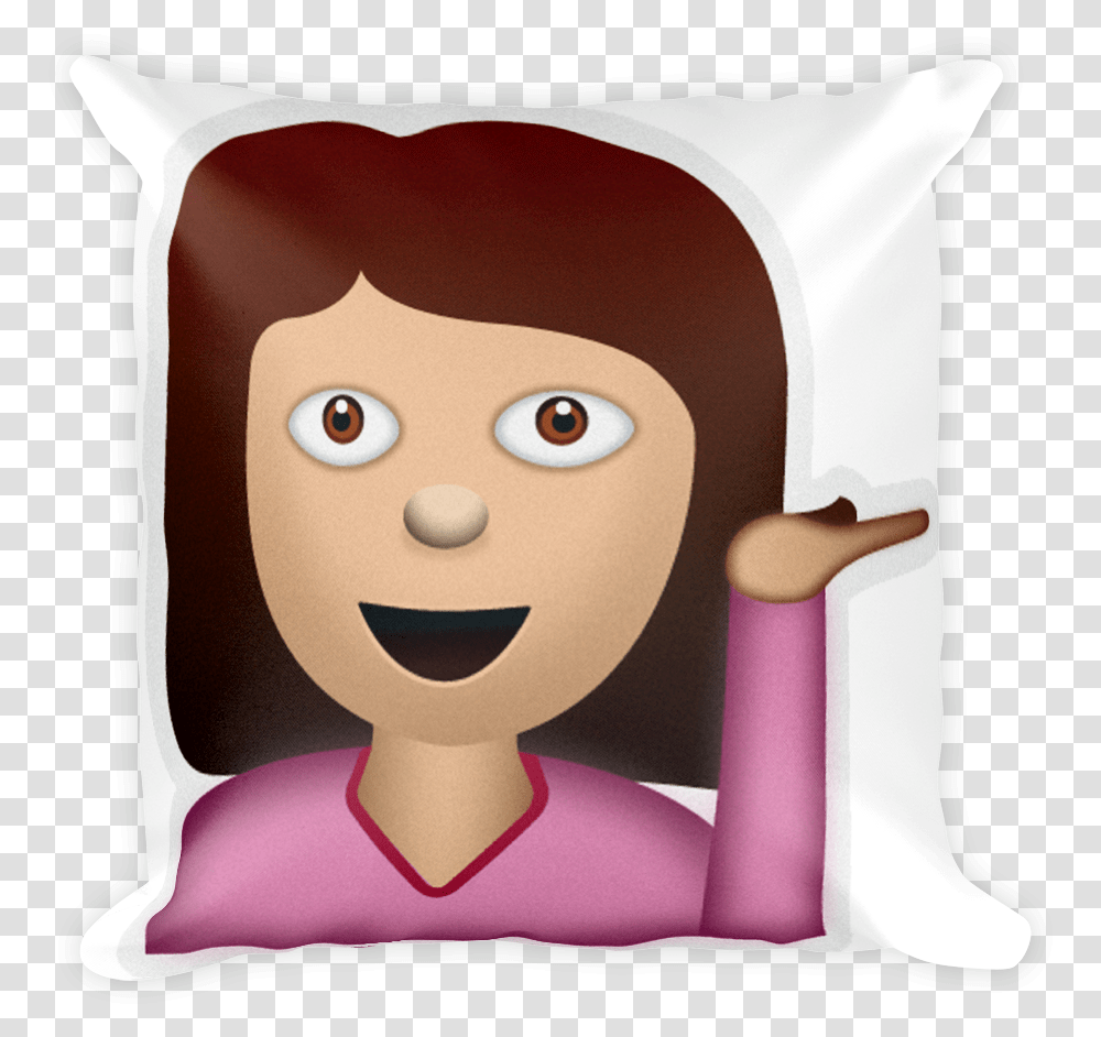 Whatsapp Girl Emoji, Pillow, Cushion, Toy Transparent Png