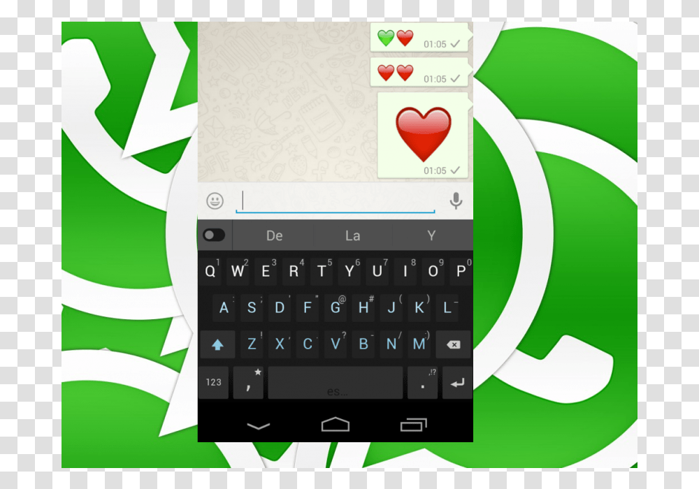 Whatsapp Incluye El Primer Emoticn Animado Para Android Whatsapp, Computer Keyboard, Computer Hardware, Electronics Transparent Png