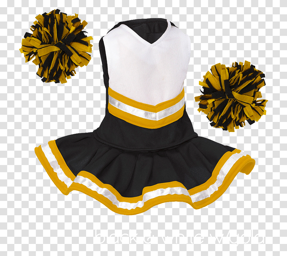 Whatzupwiththat Bearwear Cheerleader Outfit Cheerleading Uniforms Black And Gold, Apparel, Sun Hat, Bonnet Transparent Png