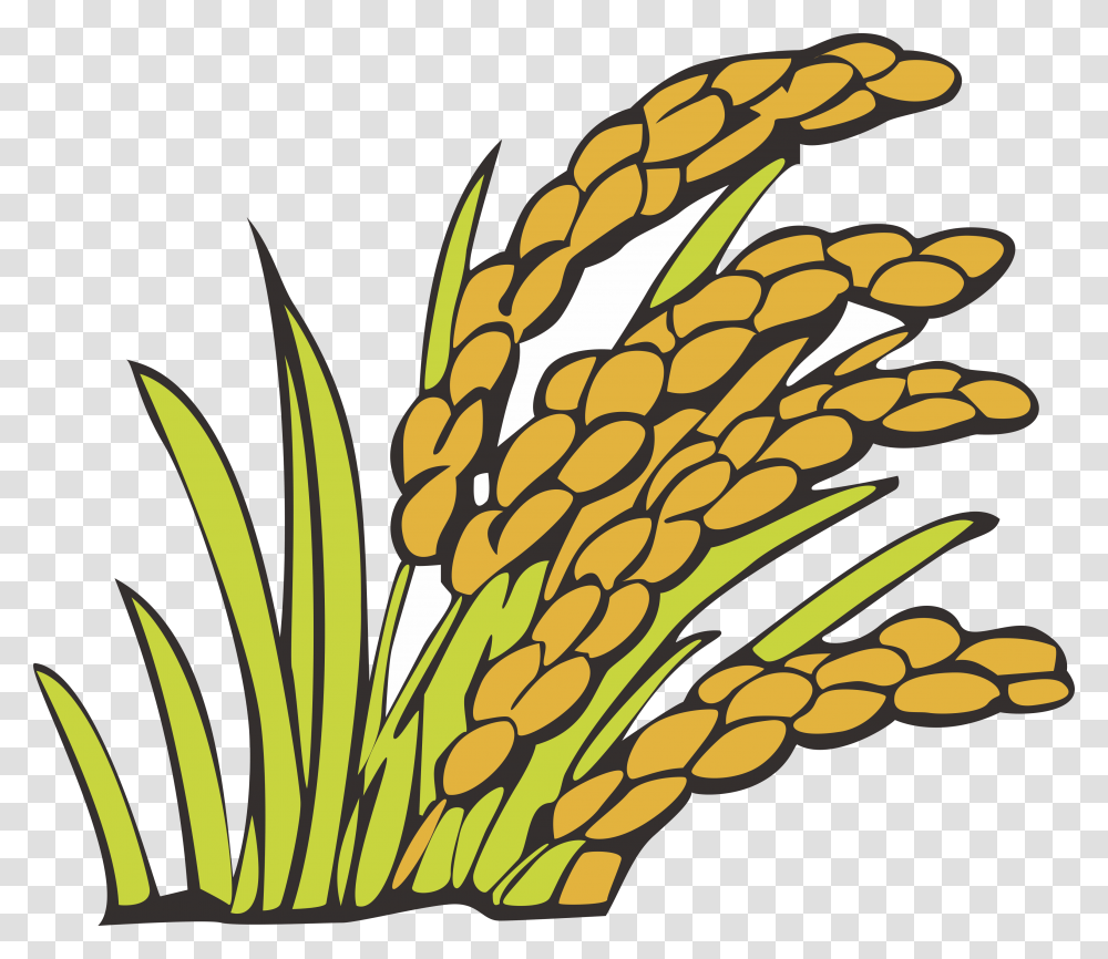 Wheat Clipart Bunga Padi Kartun Padi, Plant, Food, Asparagus, Vegetable Transparent Png