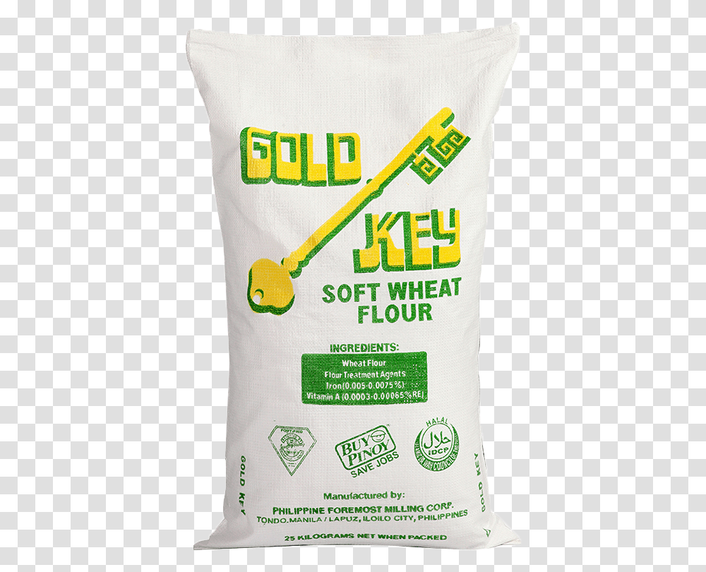 Wheat Flour Download Gold Key Flour, Food, Bag, Plant, Sack Transparent Png