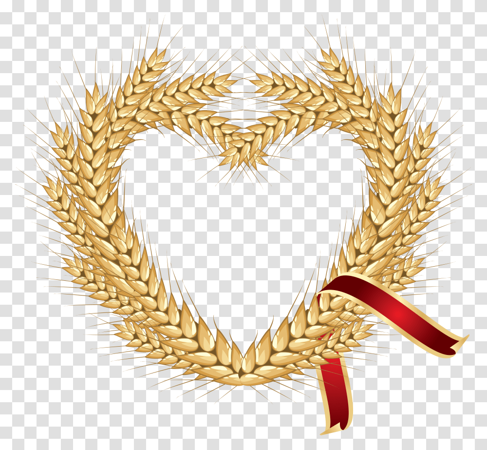 Wheat, Nature, Wreath, Gold Transparent Png
