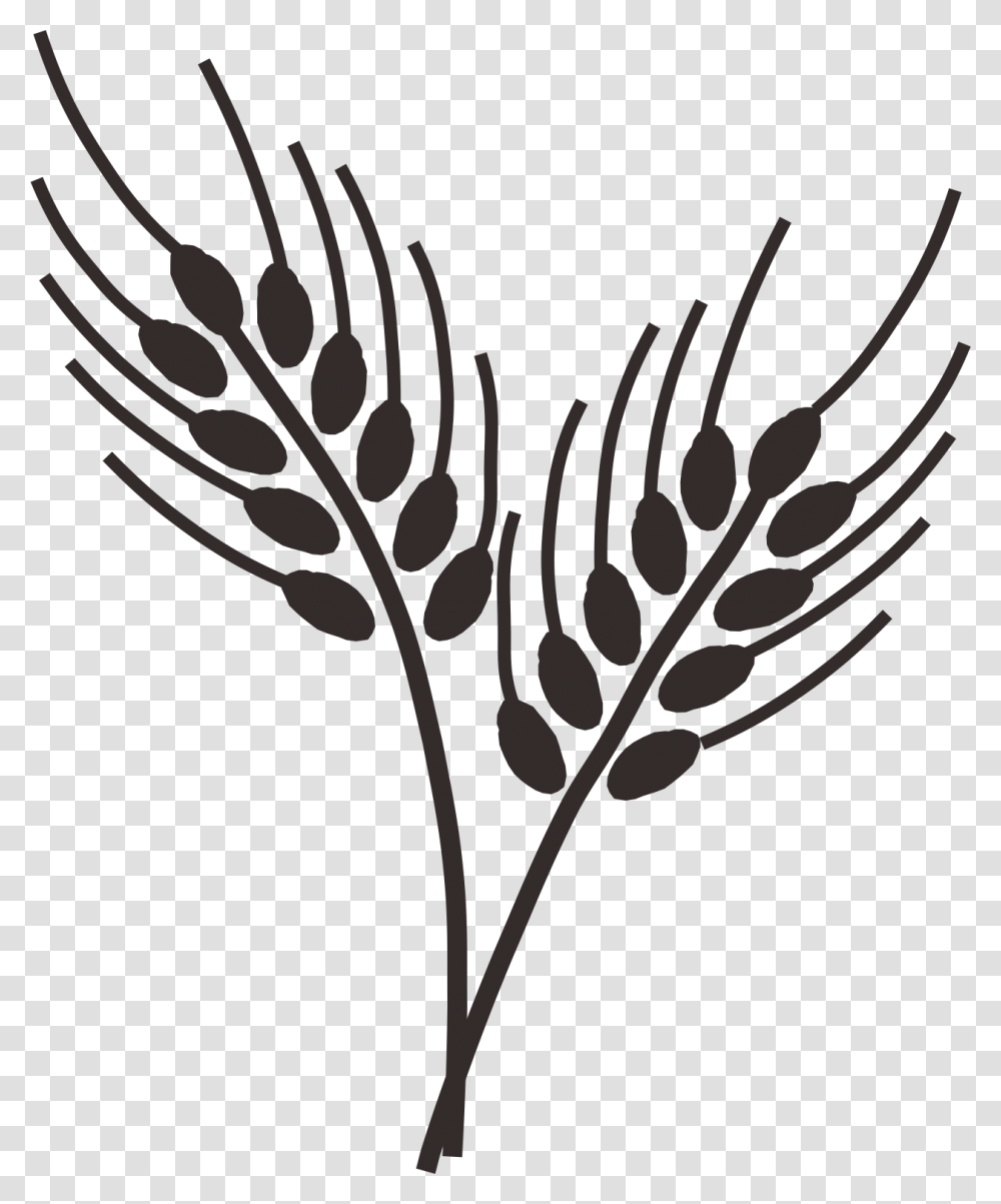 Wheat Stalks Clipart Wheat Grass Drawing, Leaf, Plant, Stencil, Lamp Transparent Png