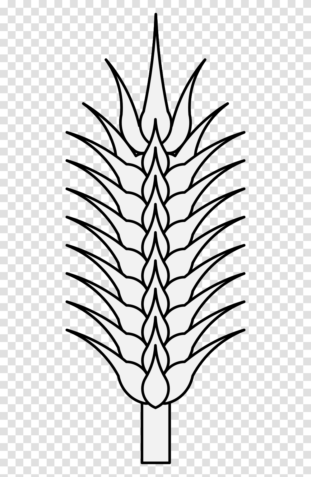 Wheat, Stencil, Plant, Pineapple, Fruit Transparent Png