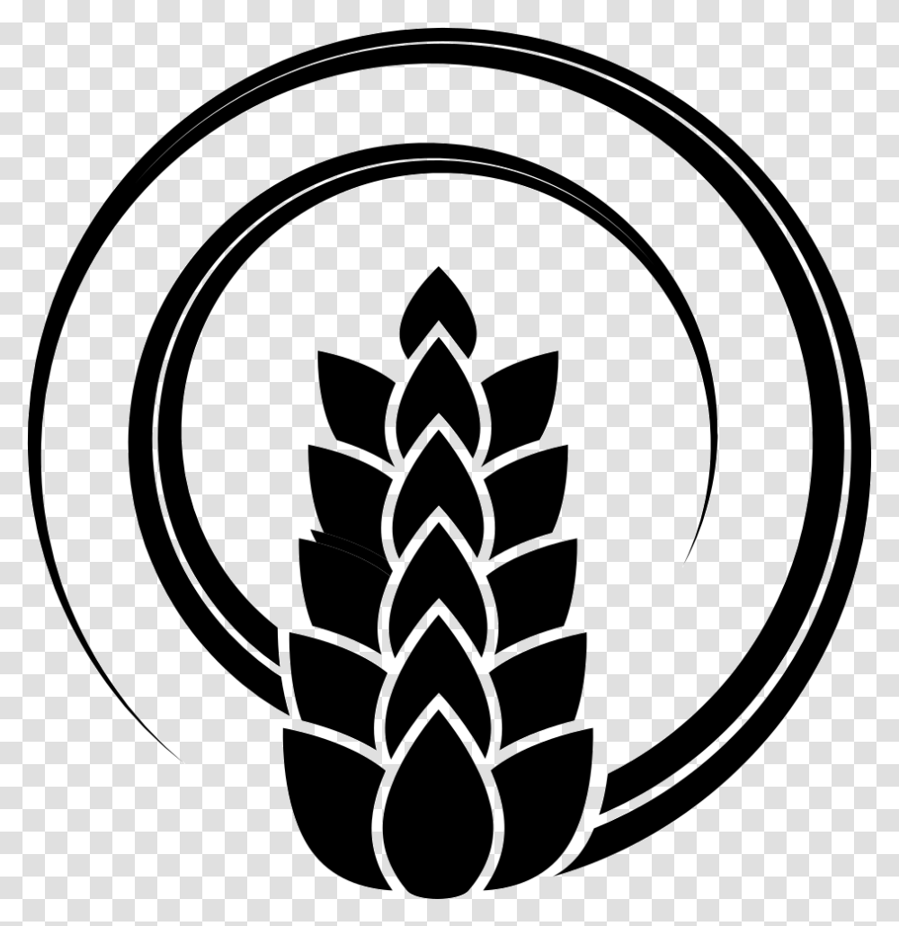 Wheat Symbol In Circle, Logo, Trademark, Emblem, Stencil Transparent Png