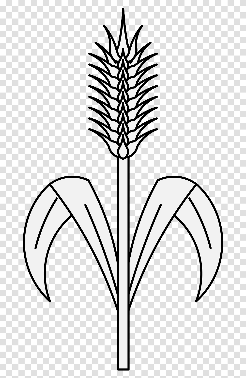 Wheat Traceable Heraldic Art Drawing Of Wheat Tree, Symbol, Logo, Trademark, Plant Transparent Png