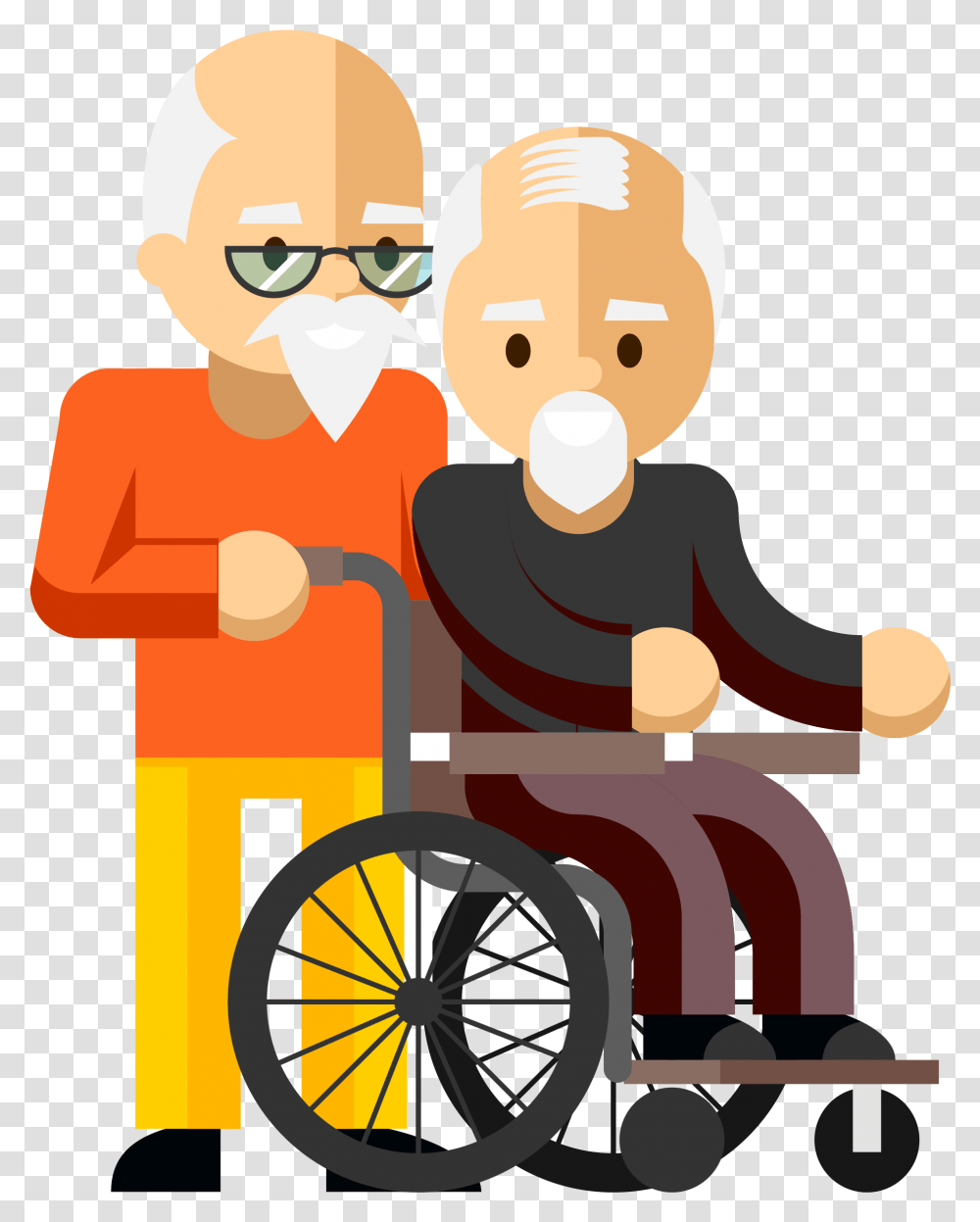 Wheel Chair Old Person Clip Art, Furniture, Wheelchair, Sunglasses, Accessories Transparent Png