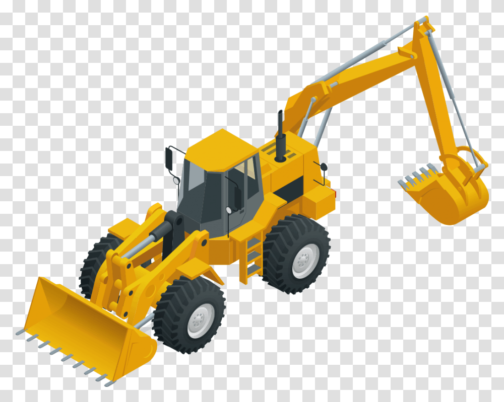 Wheel Loader Isometric, Tractor, Vehicle, Transportation, Bulldozer Transparent Png