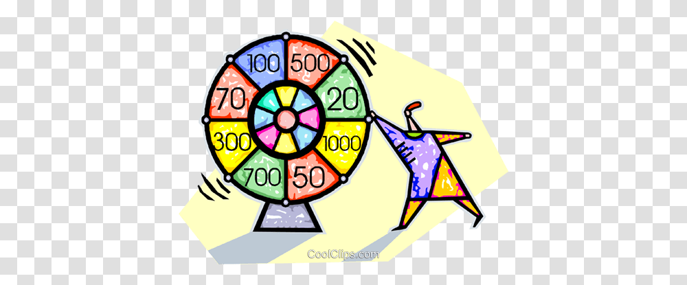 Wheel Of Chance Royalty Free Vector Clip Art Illustration, Star Symbol, Stained Glass, Rubix Cube Transparent Png