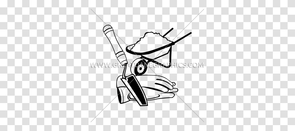 Wheelbarrow And Tools Production Ready Artwork For T Shirt Printing, Bow, Triangle, Oars Transparent Png