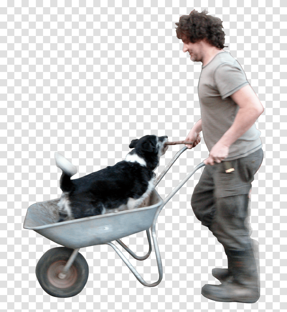 Wheelbarrow Dog Image Farmer Skalgubbar, Person, Human, Vehicle, Transportation Transparent Png