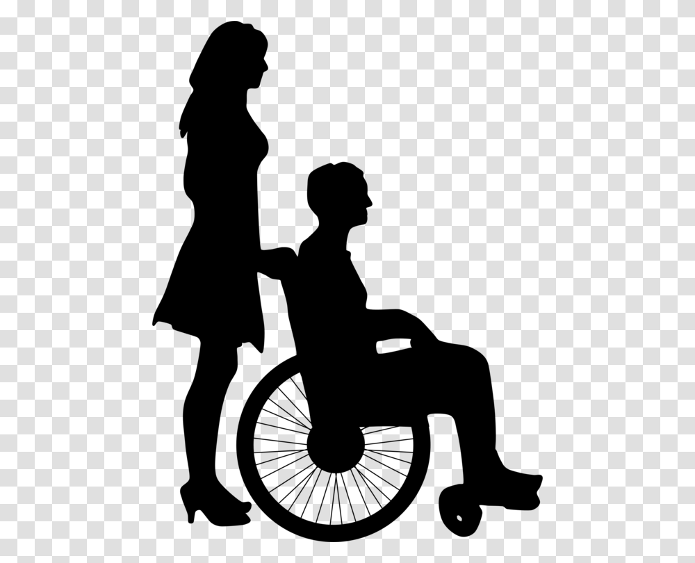 Wheelchair Accessible Van Disability Old Age Silhouette Free, Gray, World Of Warcraft Transparent Png