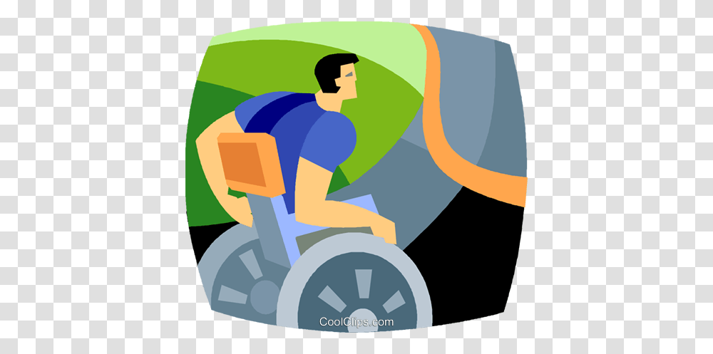 Wheelchair Athlete Royalty Free Vector Clip Art Illustration, Transportation, Vehicle, Segway Transparent Png