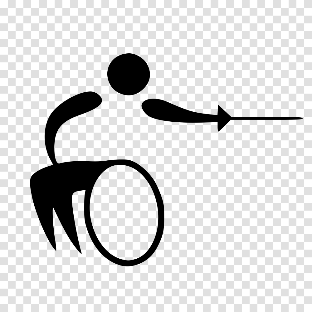 Wheelchair Fencing Pictogram, Gray, World Of Warcraft Transparent Png