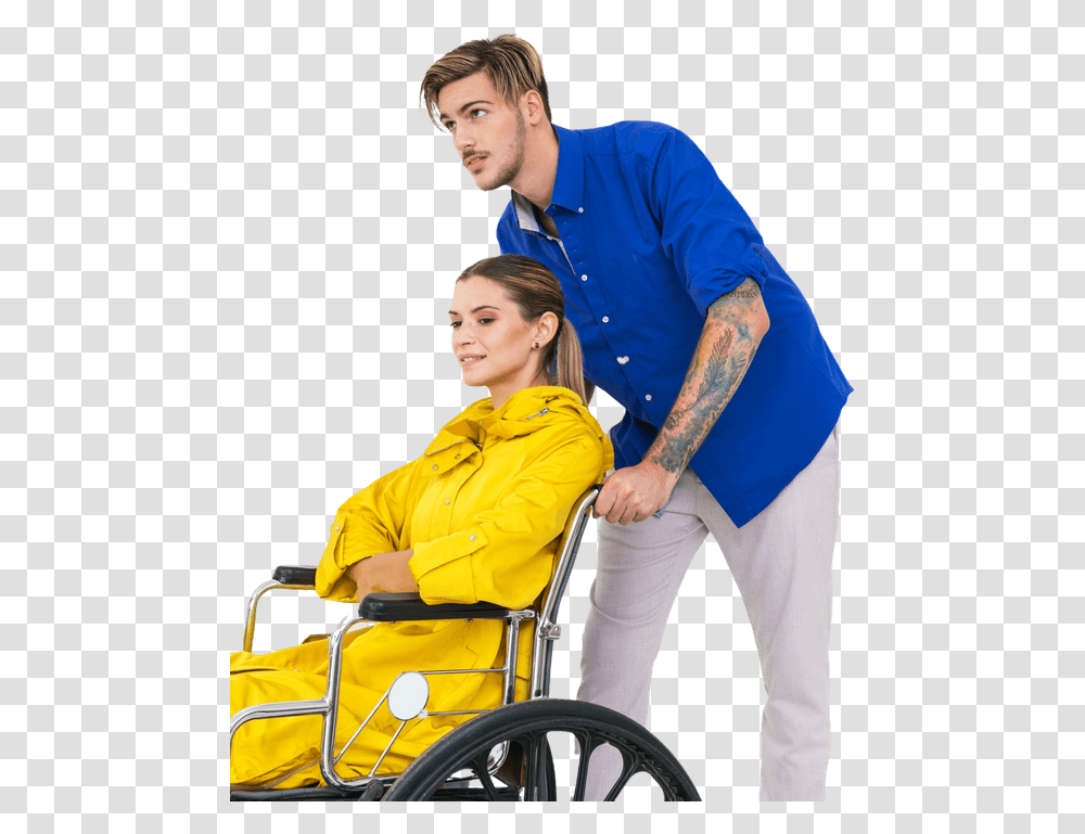 Wheelchair, Furniture, Person, Machine Transparent Png