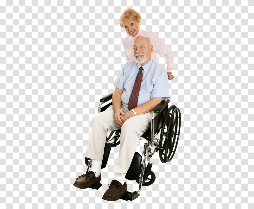 Wheelchair, Furniture, Tie, Sitting, Person Transparent Png