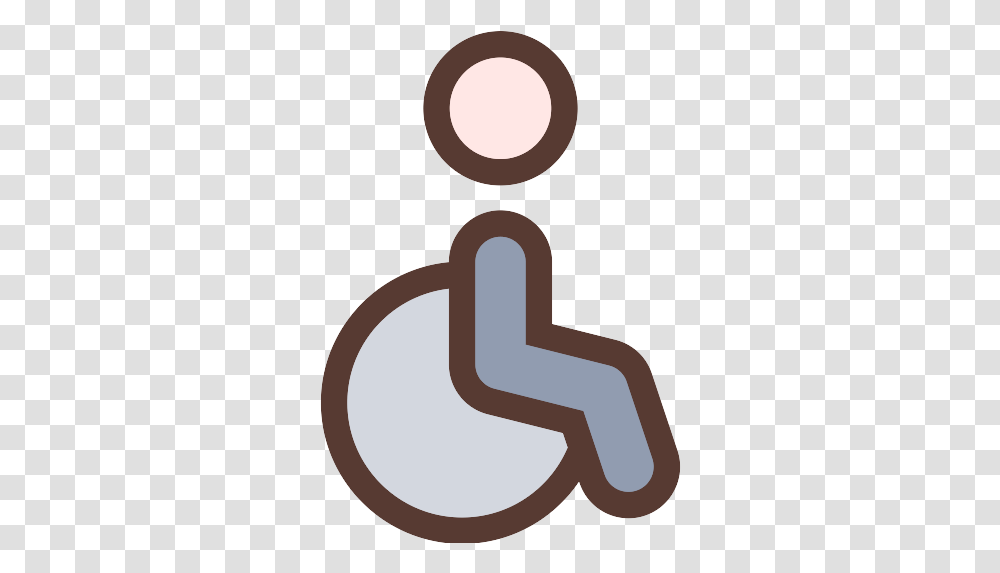 Wheelchair Handicap Icon Circle, Text Transparent Png