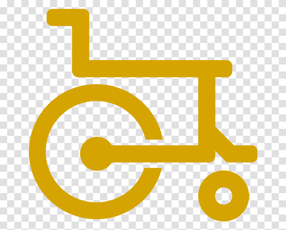 Wheelchair Icon Gold Circle, Alphabet, Number Transparent Png