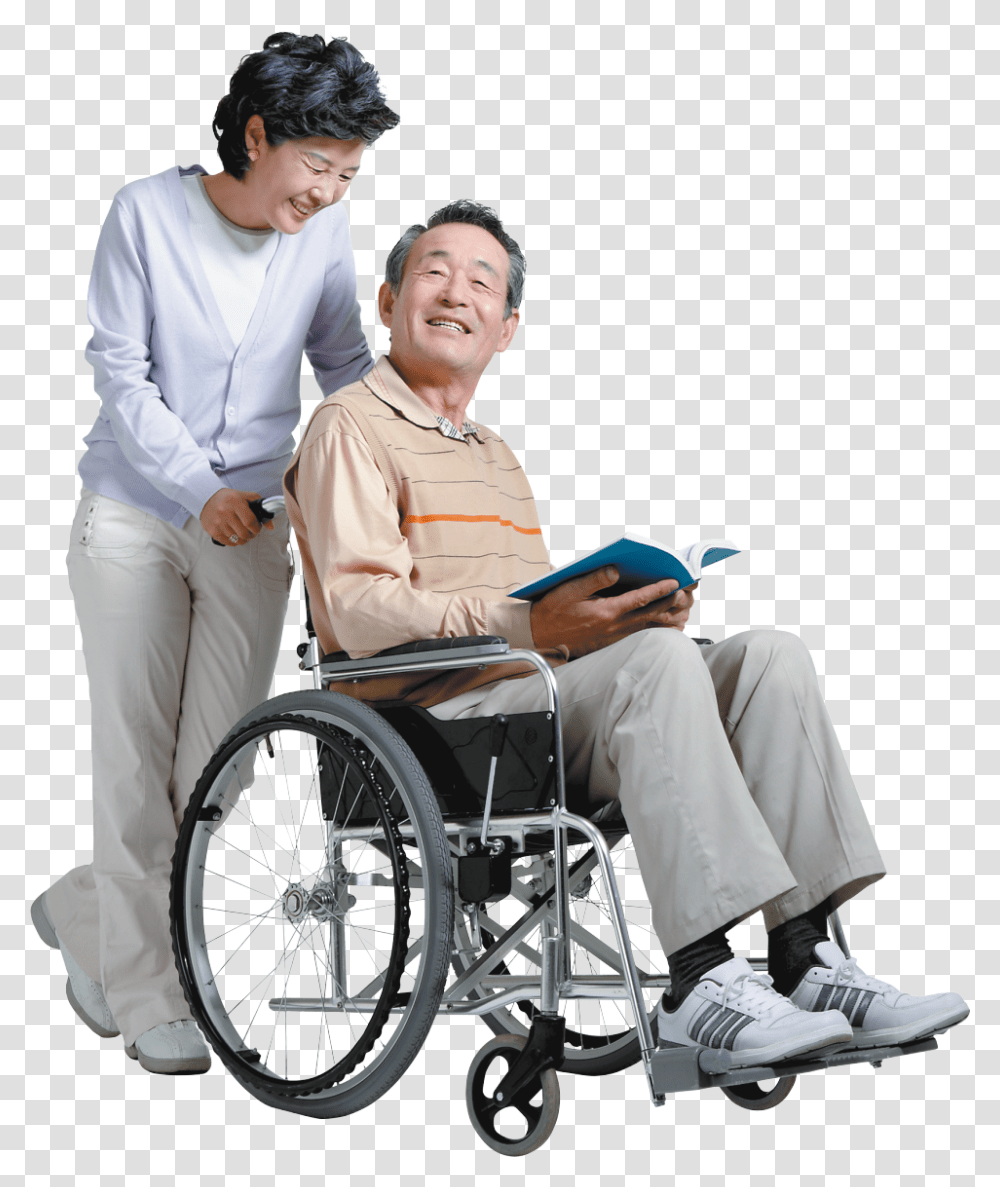 Wheelchair Old People Wheelchair, Furniture, Person, Word, Sitting Transparent Png