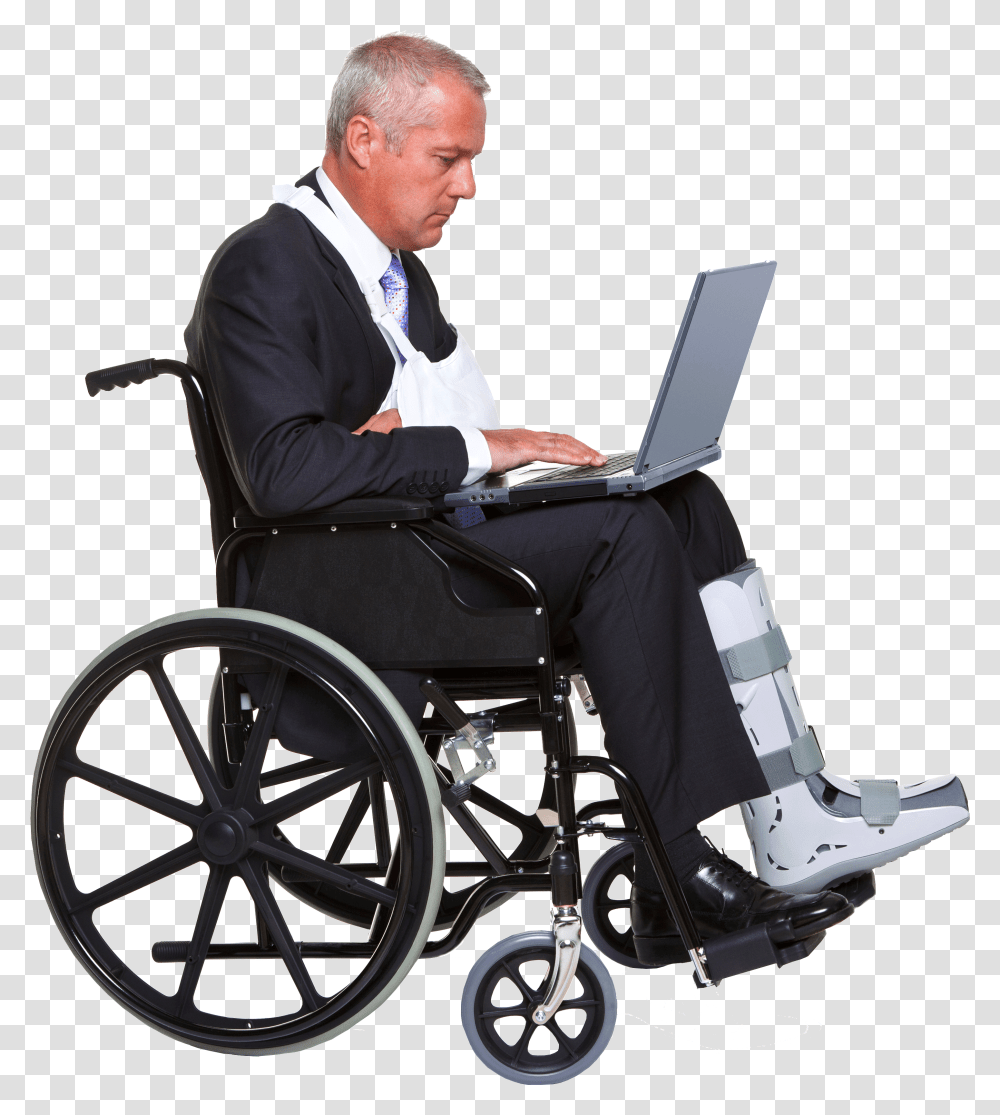 Wheelchair People Guy In Wheelchair, Furniture, Person, Human, Machine Transparent Png