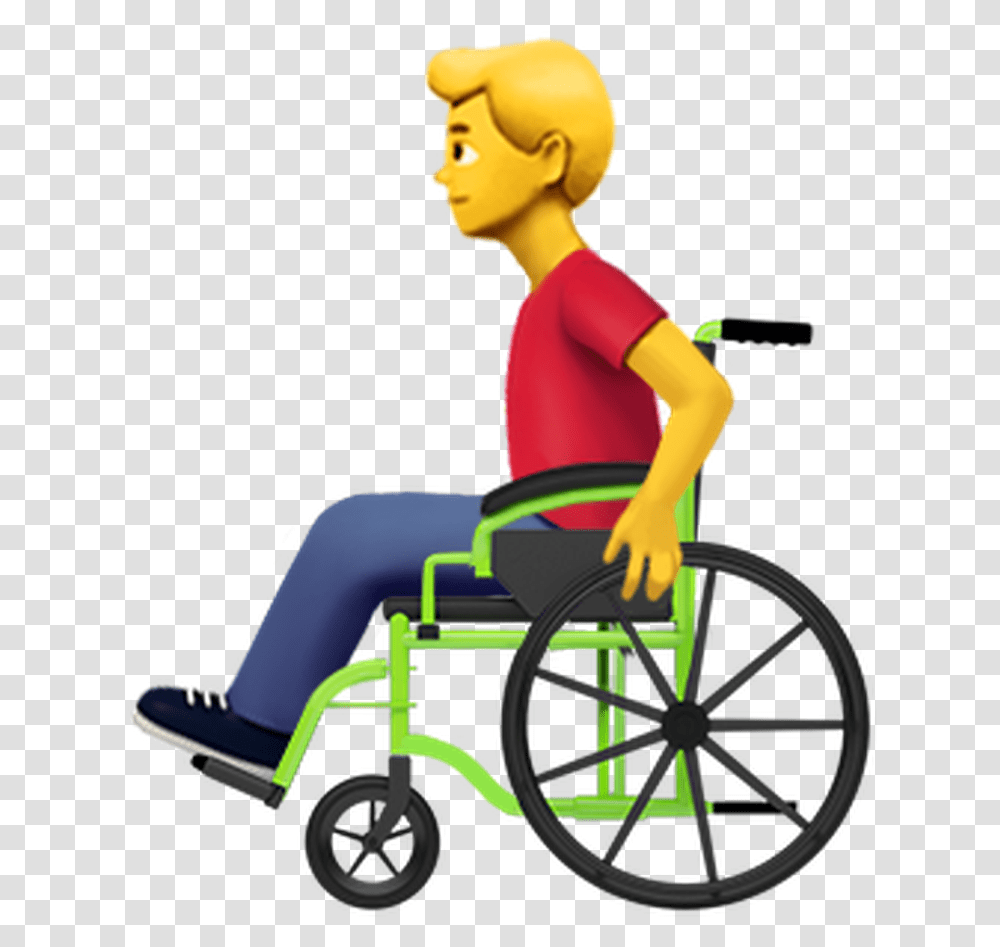 Wheelchair Person Person In Wheelchair Emoji, Furniture, Human, People, Lawn Mower Transparent Png