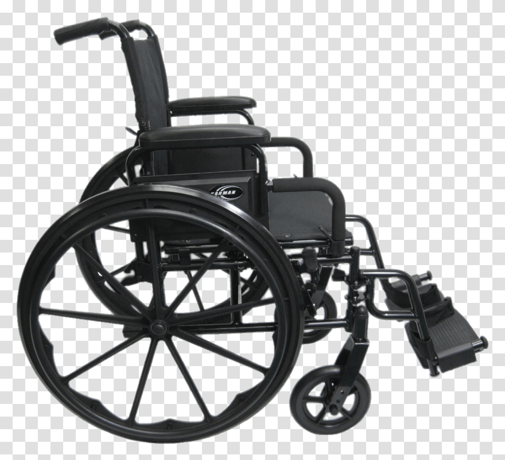Wheelchair Side View Wheelchair, Furniture, Lawn Mower, Tool, Machine Transparent Png