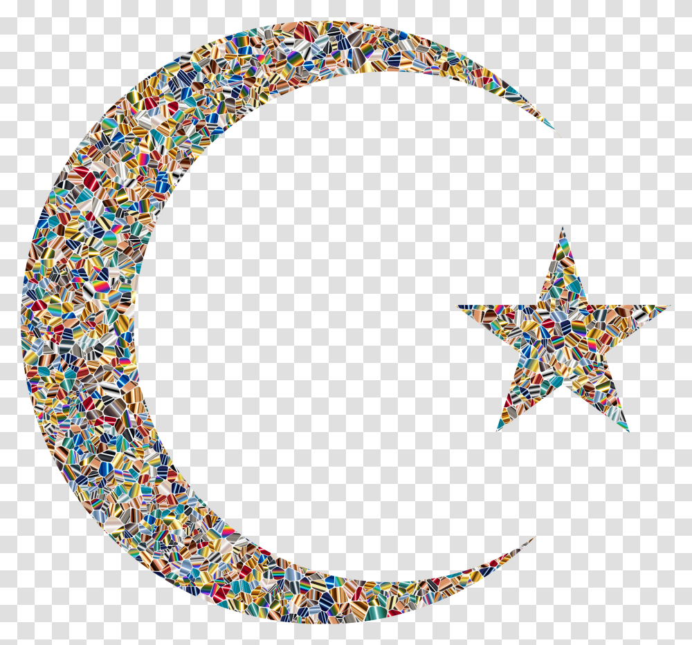 Wheelcirclesymbol Crescent Moon With Stars, Star Symbol Transparent Png
