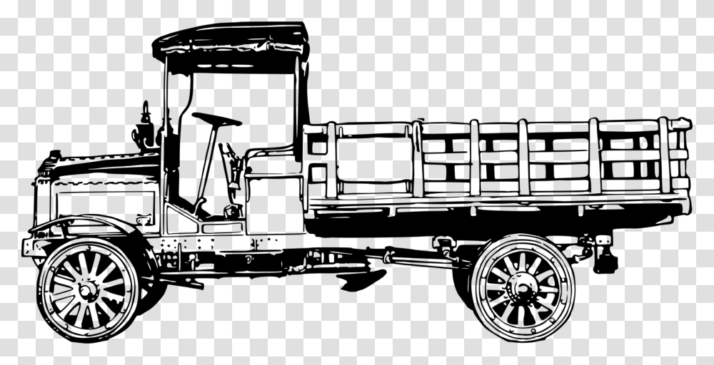 Wheelwagoncar Vintage Trucks In Black And White, Gray, World Of Warcraft Transparent Png