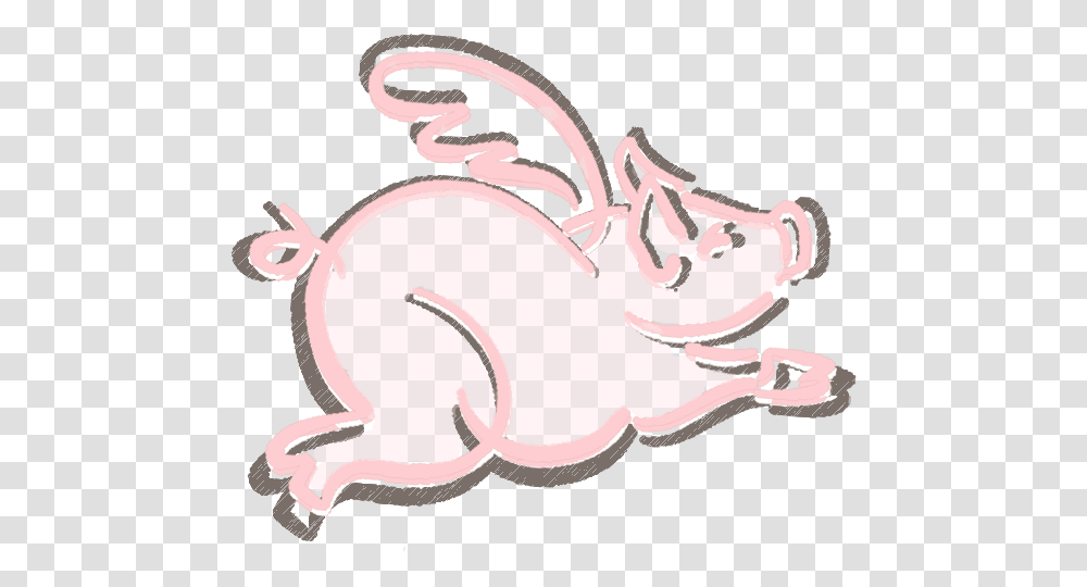 When Pigs Take Flight Flying Pig Icon, Animal, Seafood, Sea Life, Squid Transparent Png