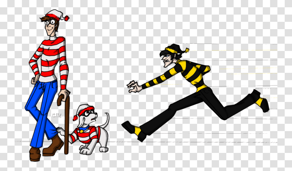 Where's Waldo Characters Clip Art Black And White Where's Wally Characters, Person, Human, Fireman, People Transparent Png