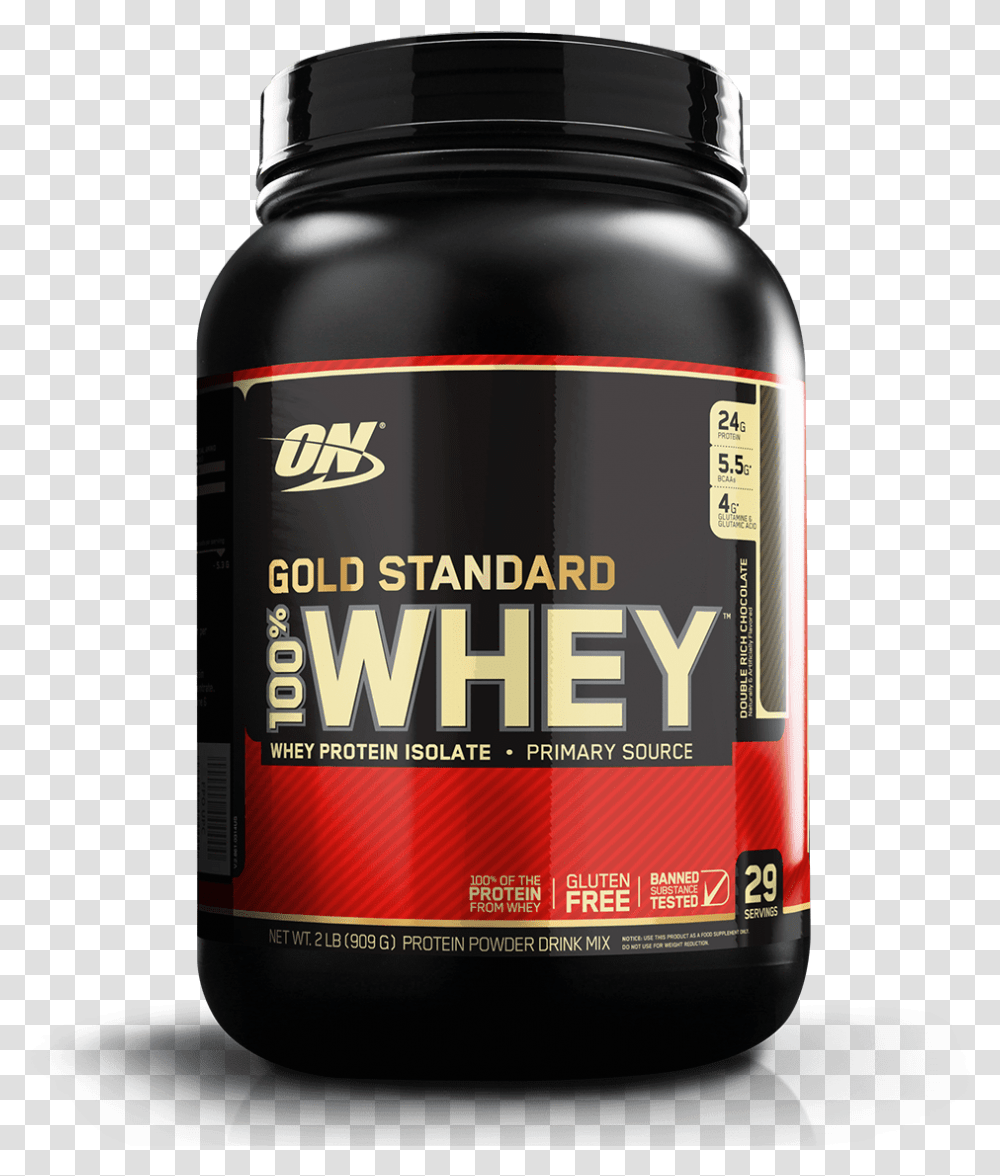 Whey Protein Gold Standard 100 Whey 2lbs, Cosmetics, Beer, Alcohol, Beverage Transparent Png