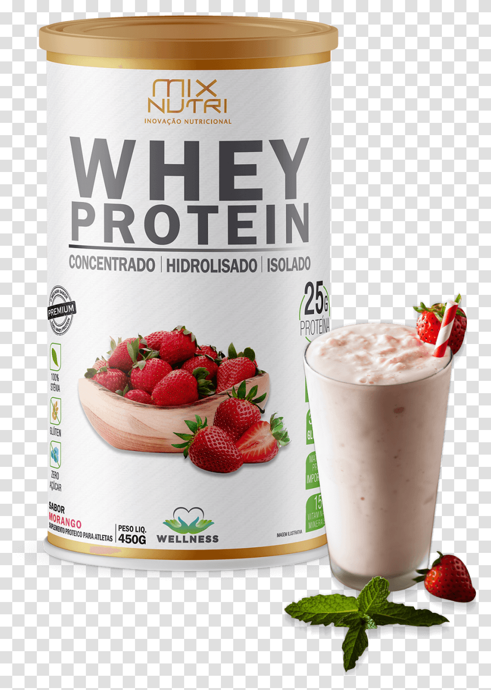 Whey Protein Morango Vegan Protein Mix Nutri, Plant, Juice, Beverage, Drink Transparent Png