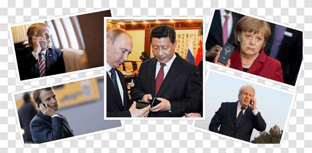 Which Mobile Phones World Leaders Are Using My Tips Formal Wear, Person, Tie, Collage, Poster Transparent Png