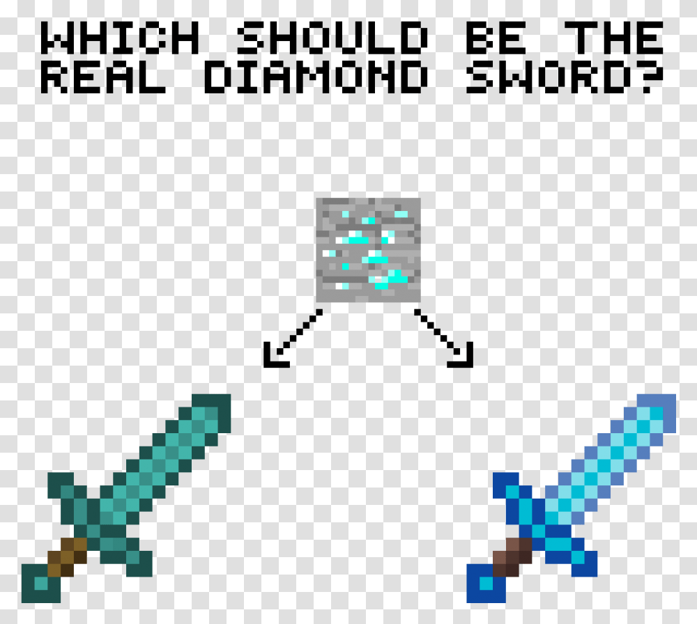 Which Should Be The Real Diamond Sword Minecraft Diamond Sword, Pac Man, Super Mario Transparent Png