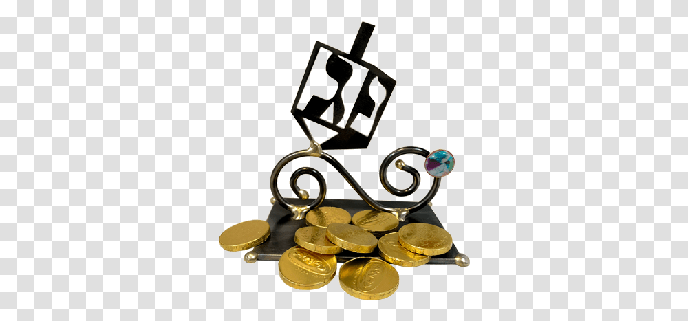 Whimsical Decorative Dreidel By Gary Rosenthal Cash, Treasure, Bronze, Coin, Money Transparent Png