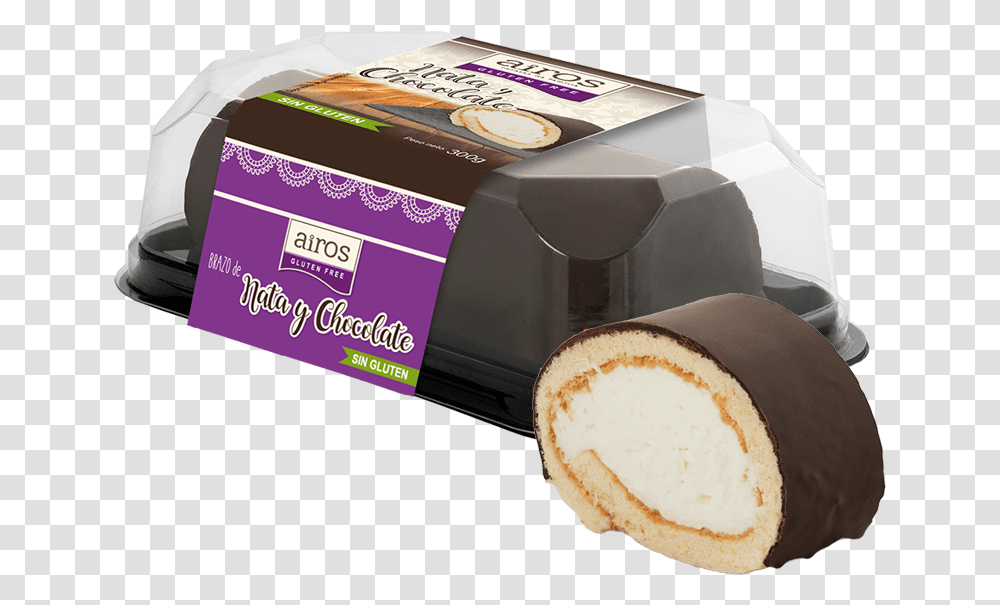 Whipped Cream And Chocolate Swiss Roll Chocolate, Egg, Food, Box, Machine Transparent Png
