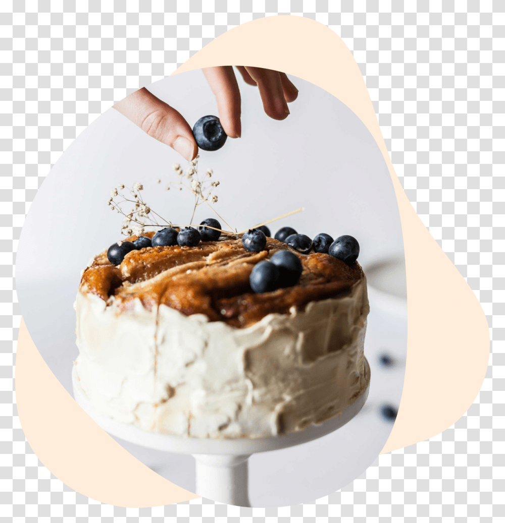 Whipped Cream For Naked Cake, Blueberry, Fruit, Plant, Food Transparent Png