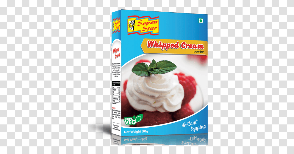 Whipped Cream Powder Seven Star Foods, Dessert, Creme, Ice Cream, Yogurt Transparent Png