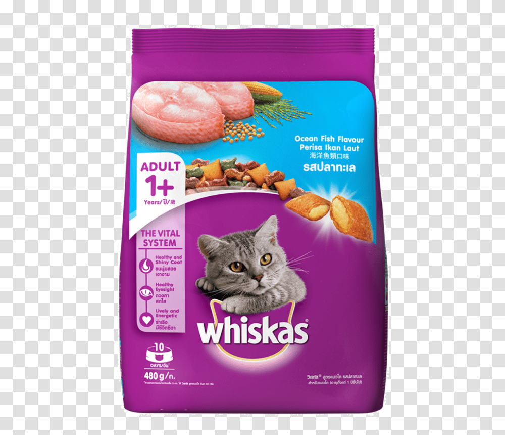 Whiskas With Ocean Fish, Advertisement, Poster, Flyer, Paper Transparent Png