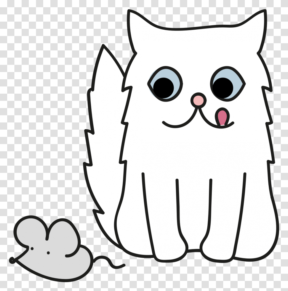 Whiskers Line Art Cat Thumbnail Cartoon Clip Art Persian Cat Drawing Cartoon, Stencil, Hand, Doodle, Pillow Transparent Png