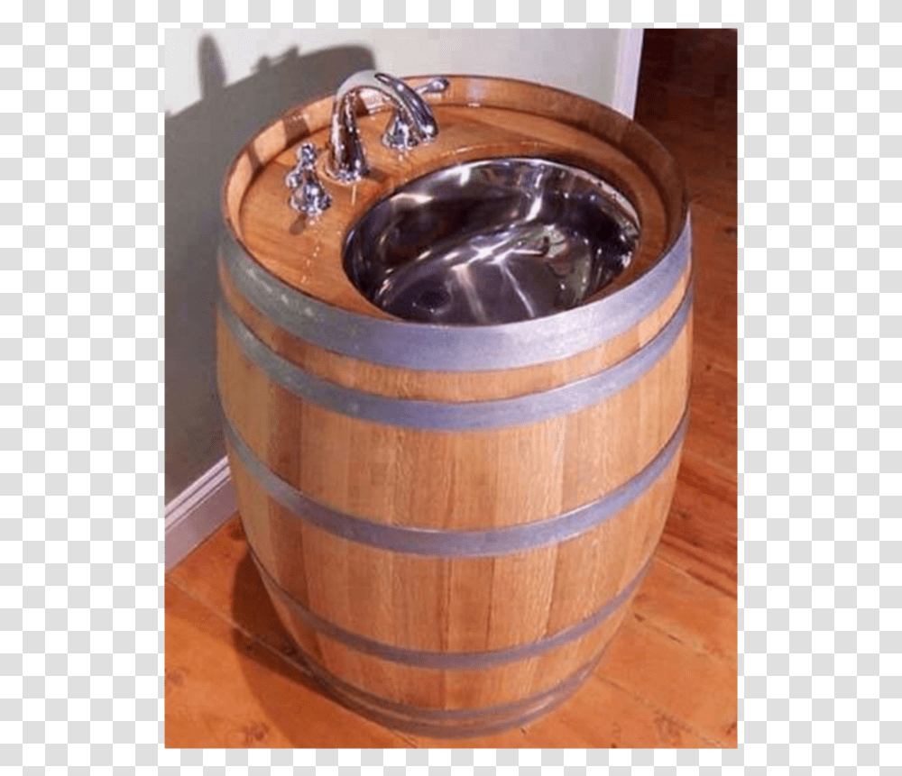 Whiskey Barrel Sink, Keg, Sink Faucet, Indoors Transparent Png